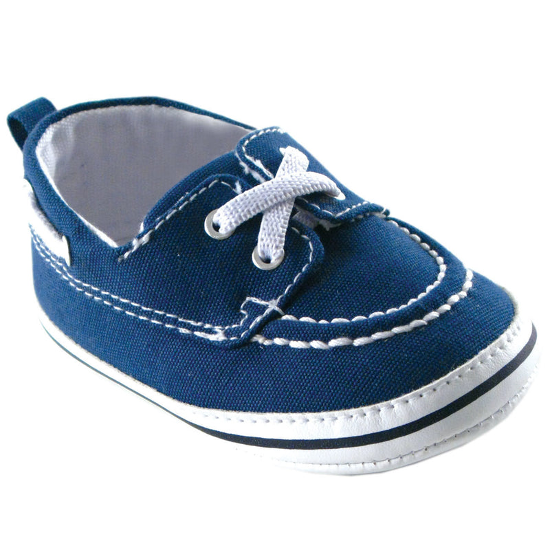 Luvable Friends Crib Shoes, Blue Slip On