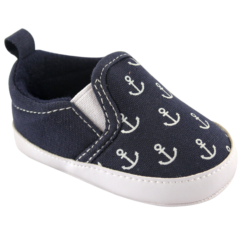Luvable Friends Crib Shoes, Navy Anchor