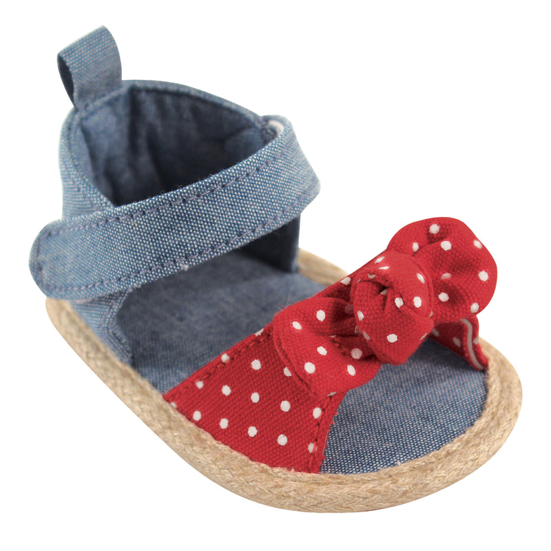Luvable Friends Crib Shoes, Red Dot