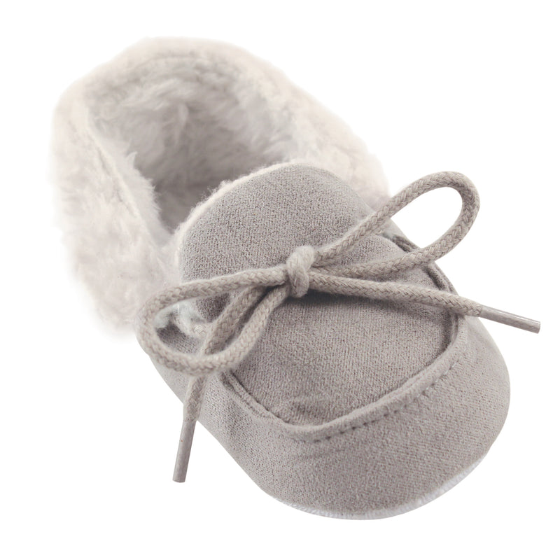 Luvable Friends Moccasin Shoes, Gray