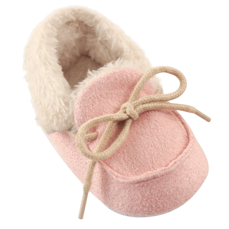 Luvable Friends Moccasin Shoes, Pink