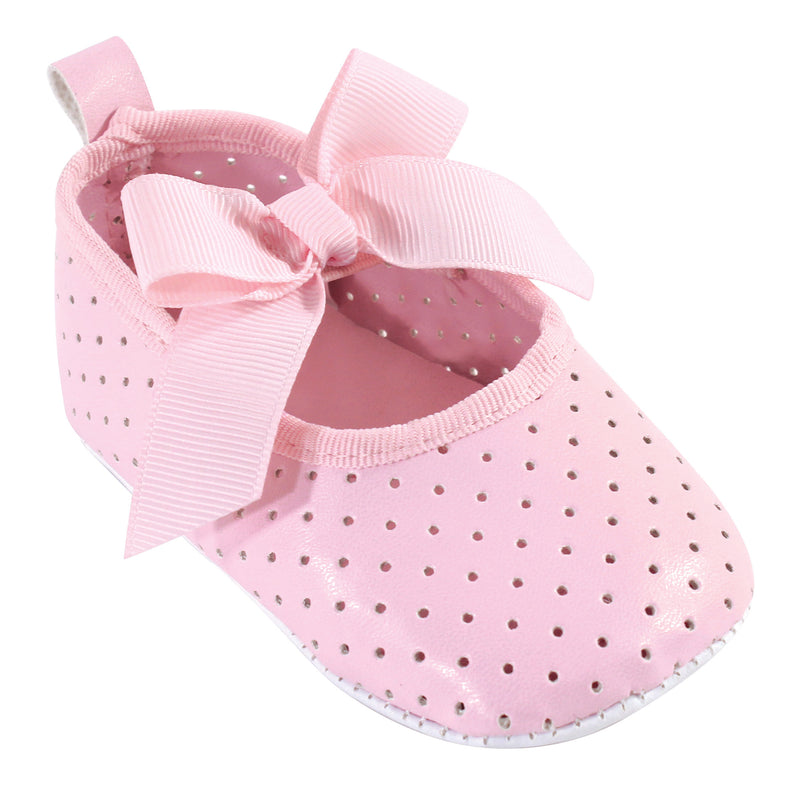 Luvable Friends Crib Shoes, Light Pink