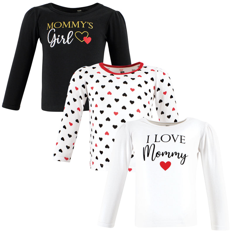 Hudson Baby Long Sleeve T-Shirts, Girl Mommy Red Black