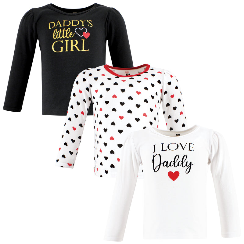 Hudson Baby Long Sleeve T-Shirts, Girl Daddy Red Black