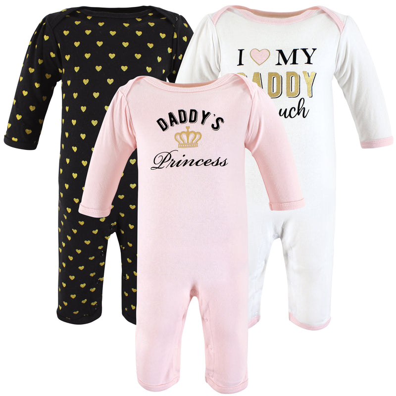 Hudson Baby Cotton Coveralls, Daddys Princess