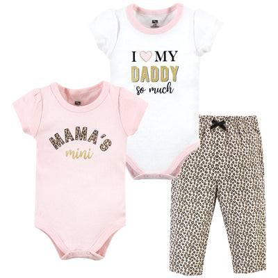 Hudson Baby Cotton Bodysuit and Pant Set, Leopard Mamas Mini
