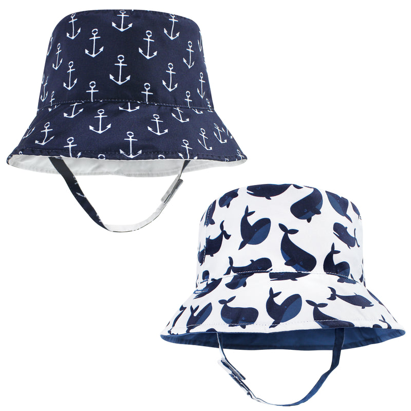 Hudson Baby Sun Protection Hat, Whale Anchor