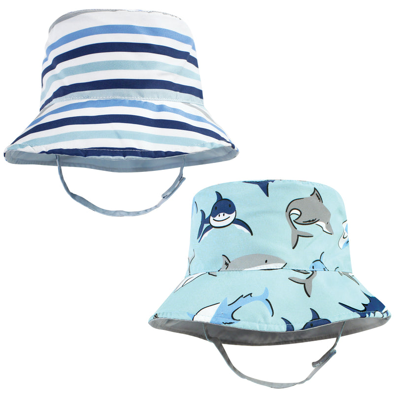 Hudson Baby Sun Protection Hat, Shark Stripe