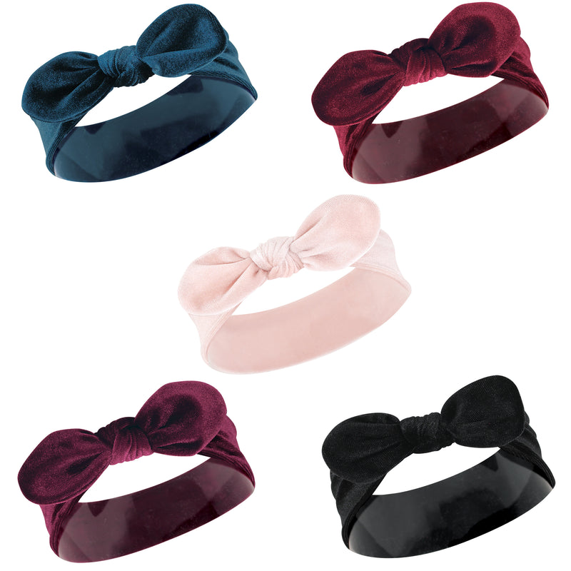 Hudson Baby Cotton and Synthetic Headbands, Velvet Knot