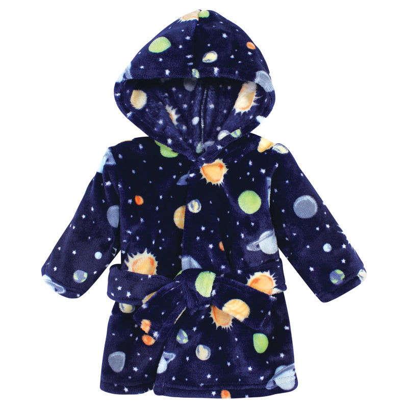 Hudson Baby Plush Animal Face Bathrobe, Solar System