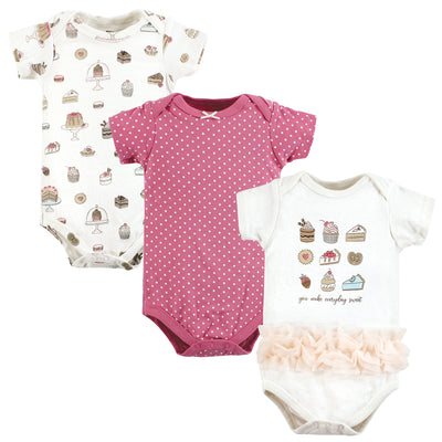 Hudson Baby Cotton Bodysuits, Sweet Bakery