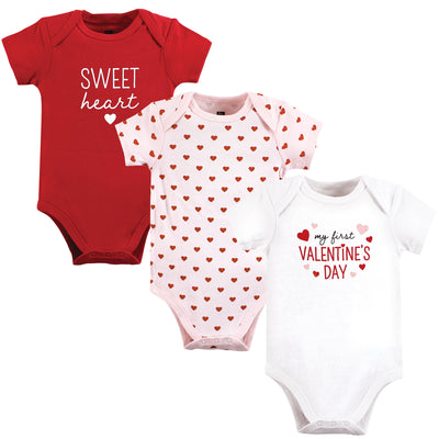 Hudson Baby Cotton Bodysuits, Valentine Sweetheart