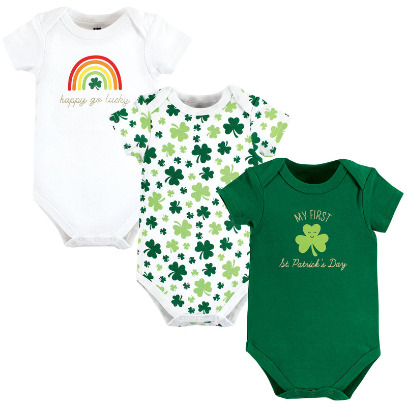 Hudson Baby Cotton Bodysuits, St Patricks Rainbow