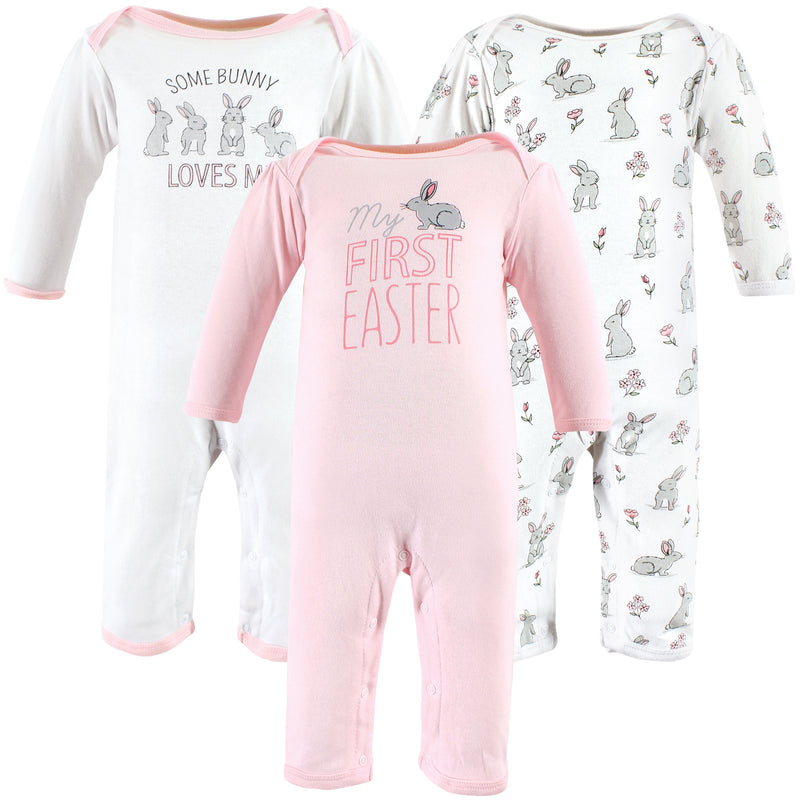Hudson Baby Cotton Coveralls, Some Bunny