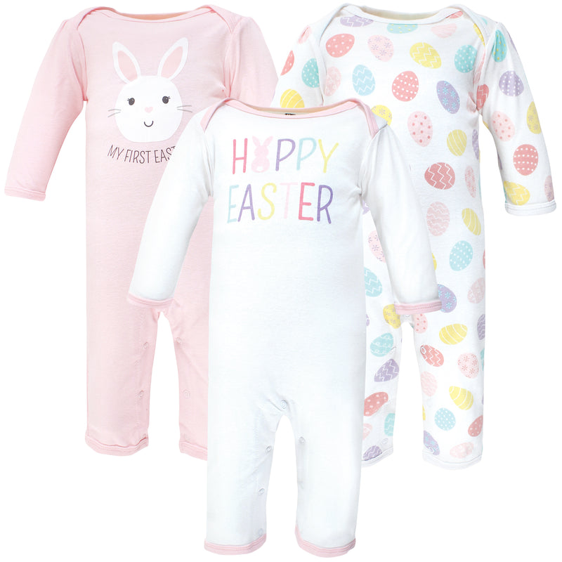 Hudson Baby Cotton Coveralls, Happy Easter
