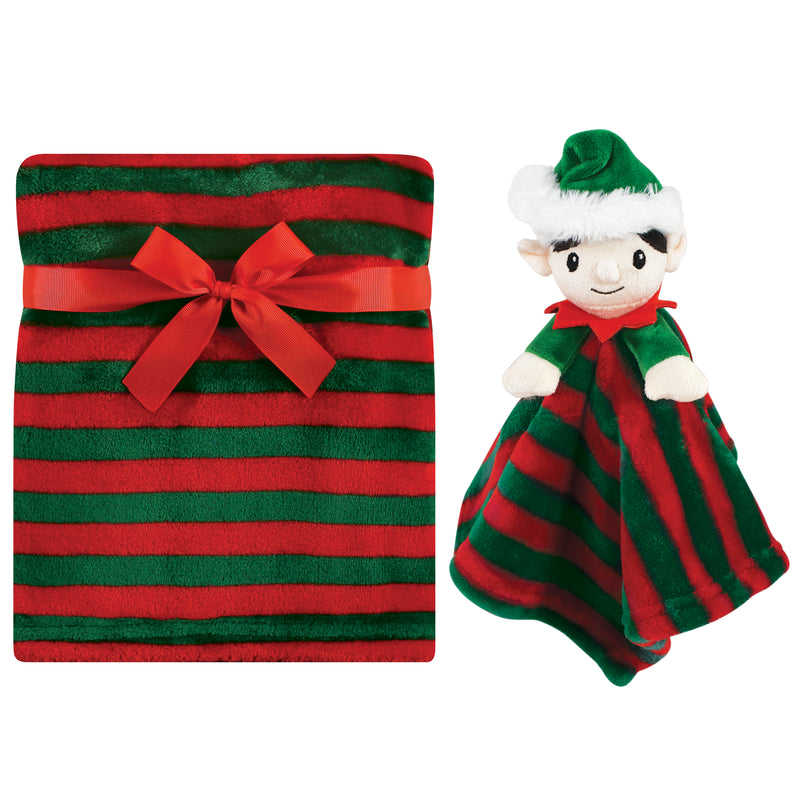 Hudson Baby Plush Blanket with Security Blanket, Elf