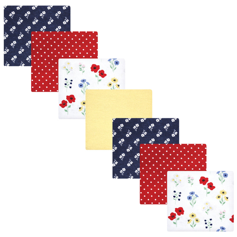 Hudson Baby Cotton Flannel Receiving Blankets Bundle, Wildflower