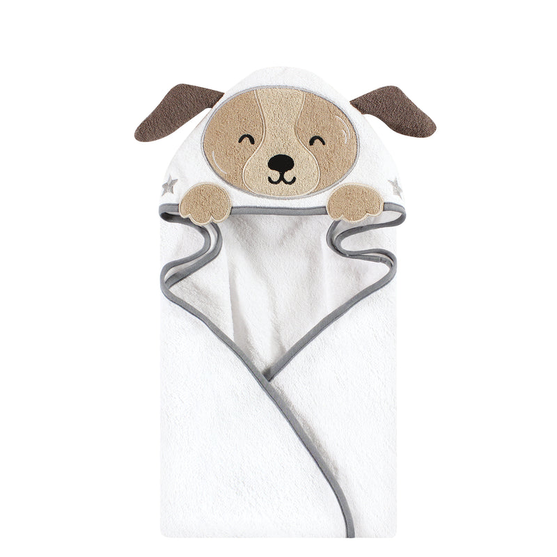Hudson Baby Cotton Animal Face Hooded Towel, Astronaut Dog