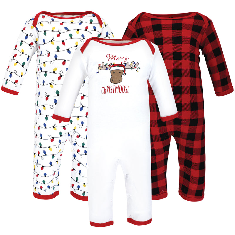 Hudson Baby Cotton Coveralls, Christmoose