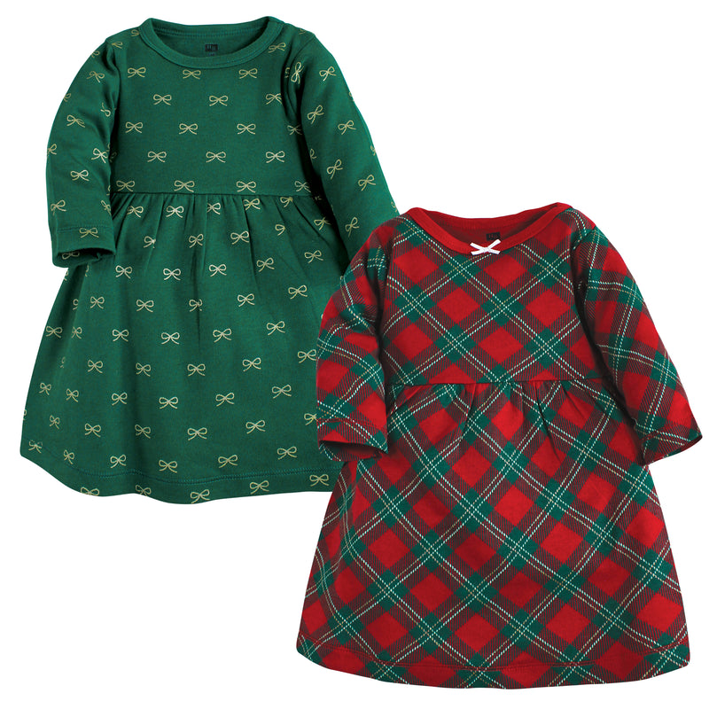 Hudson Baby Cotton Dresses, Christmas Plaid