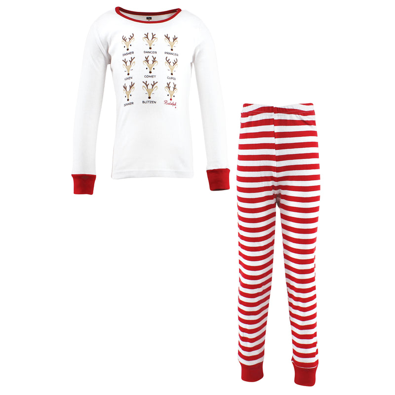 Hudson Baby Cotton Pajama Set, Santas Reindeer