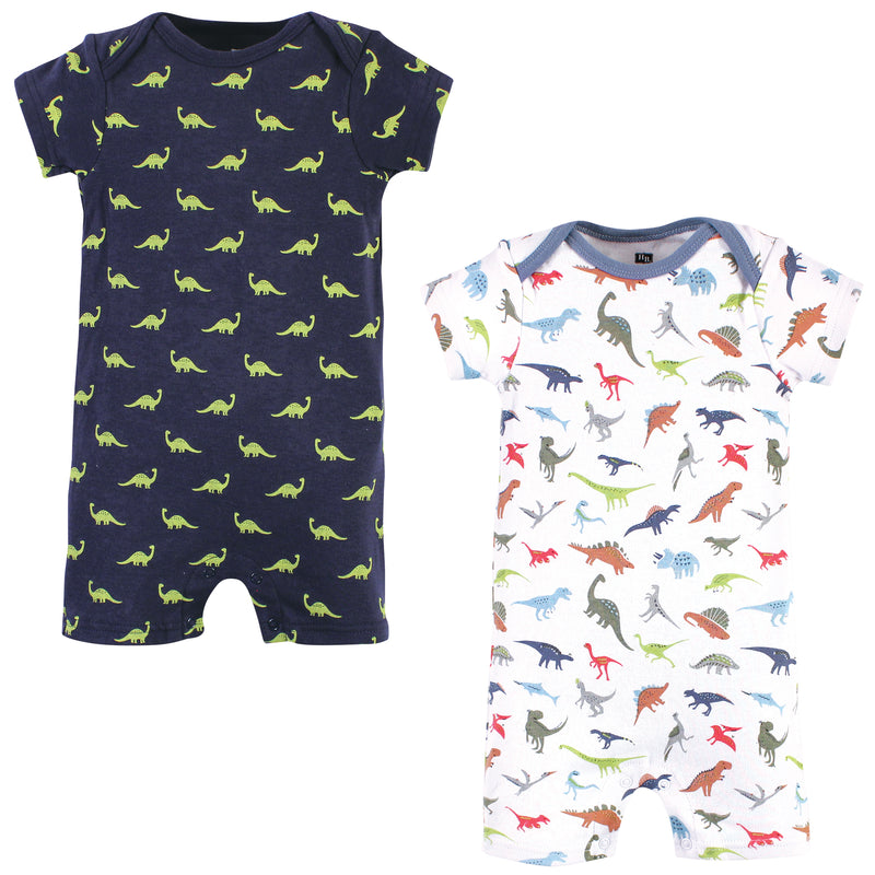 Hudson Baby Cotton Rompers, Dino
