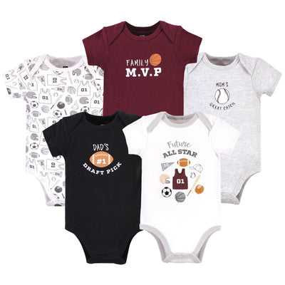 Hudson Baby Cotton Bodysuits, All Star