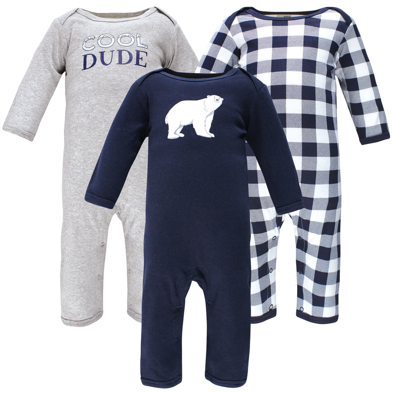 Hudson Baby Cotton Coveralls, Polar Bear