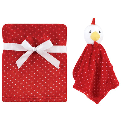 Hudson Baby Plush Blanket with Security Blanket, Chicken