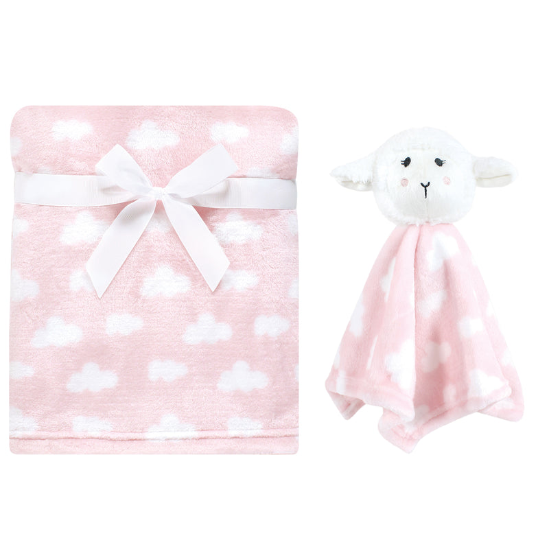 Hudson Baby Plush Blanket with Security Blanket, Sheep
