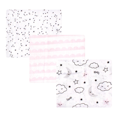 Hudson Baby Cotton Muslin Swaddle Blankets, Dreamer