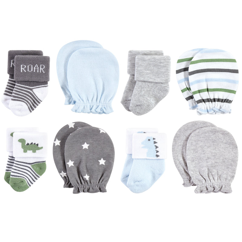 Hudson Baby Socks and Mittens Set, Dinosaur
