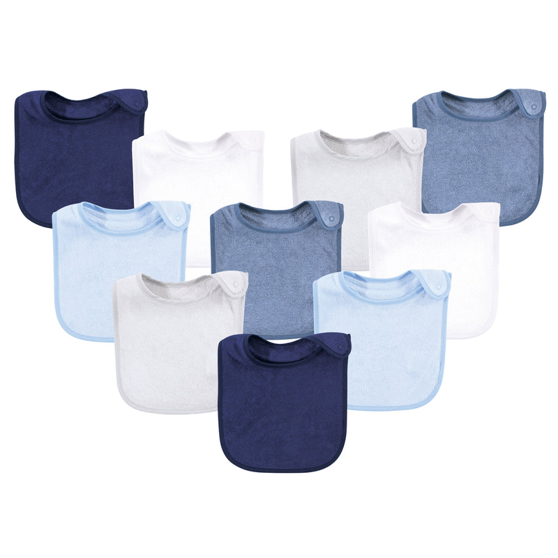 Hudson Baby Rayon from Bamboo Terry Bibs, Lt.Blue Gray