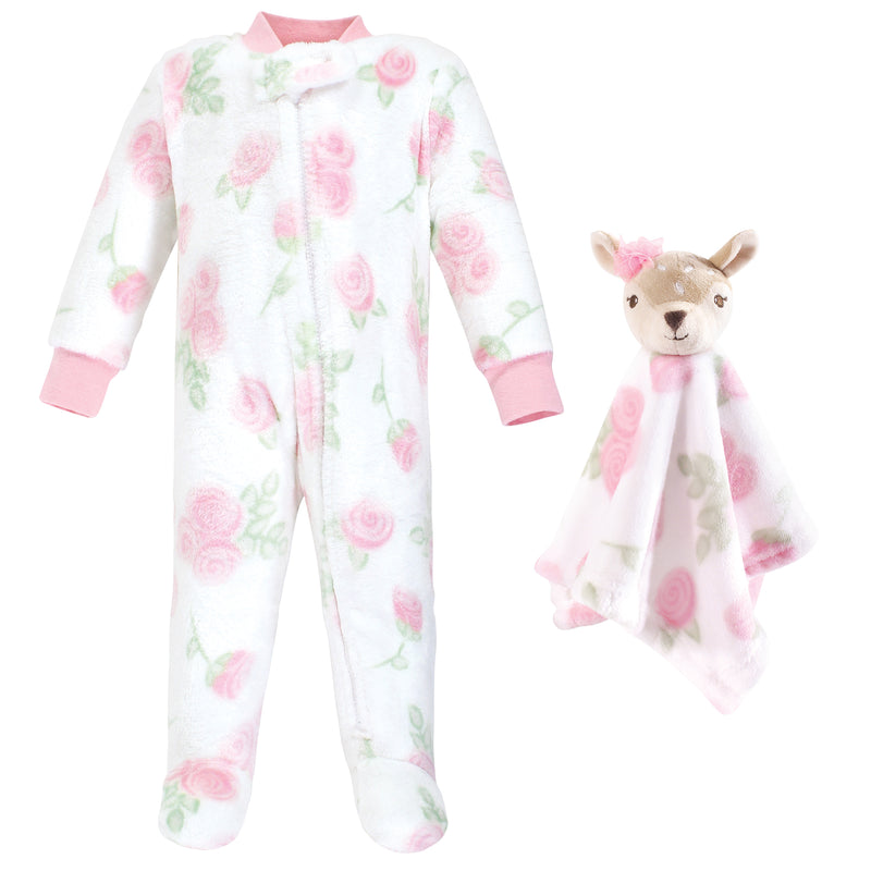 Hudson Baby Flannel Plush Sleep and Play and Security Toy, Fawn