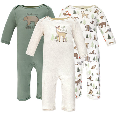 Hudson Baby Cotton Coveralls, Forest Animals