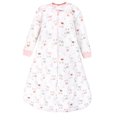 Hudson Baby Premium Quilted Long Sleeve Sleeping Bag and Wearable Blanket, Llama