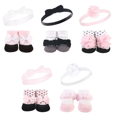 Hudson Baby Headband and Socks Giftset, Little Lady 10-Pack