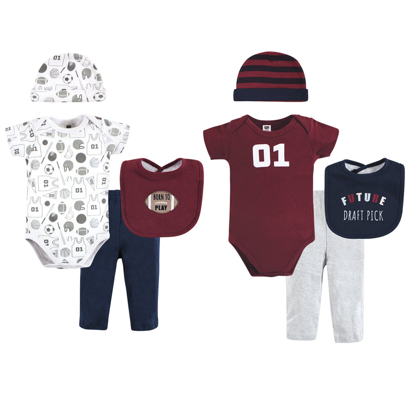 Hudson Baby Layette Boxed Giftset, Football