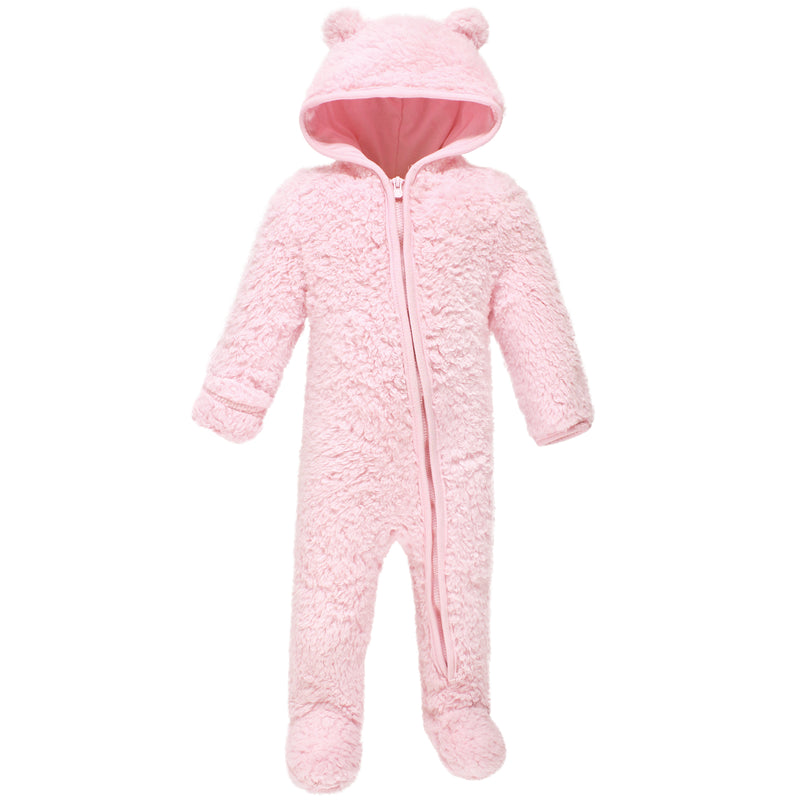 Hudson Baby Fleece Sleep and Play, Lt Pink