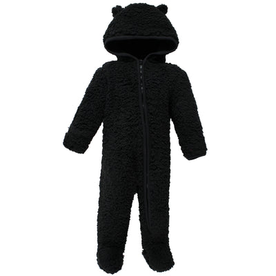 Hudson Baby Fleece Sleep and Play, Black