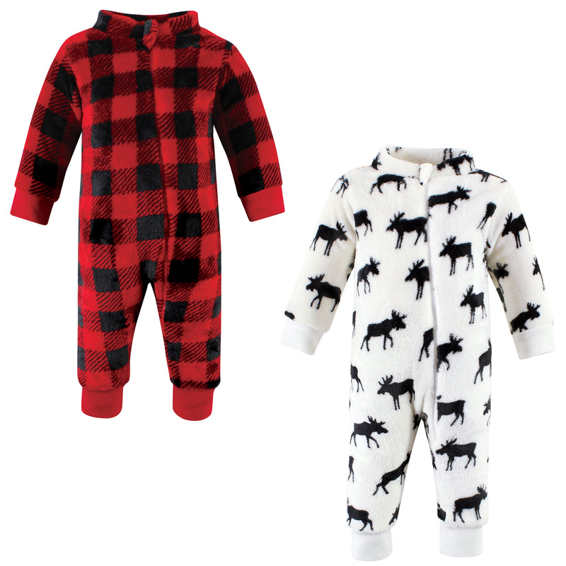 Hudson Baby Plush Jumpsuits, Moose