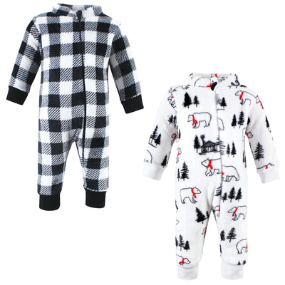 Hudson Baby Plush Jumpsuits, Winter Bear