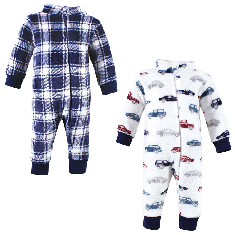 Hudson Baby Plush Jumpsuits, Cars