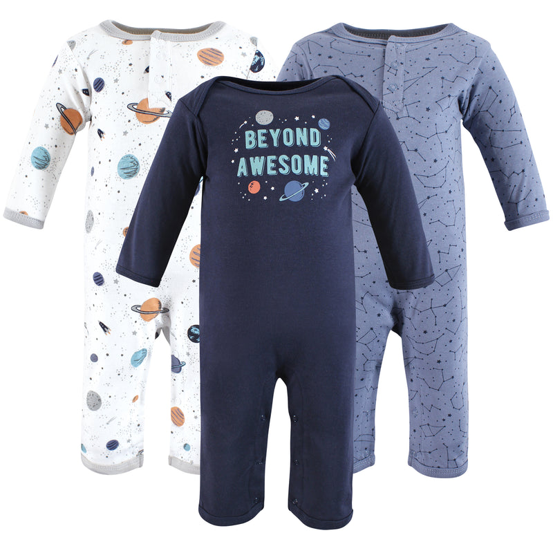 Hudson Baby Cotton Coveralls, Space