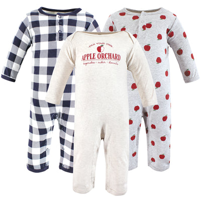 Hudson Baby Cotton Coveralls, Apple Orchard