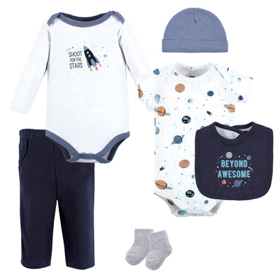 Hudson Baby Cotton Layette Set, Space