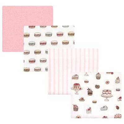 Hudson Baby Cotton Flannel Receiving Blankets, Sweet Bakery