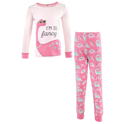 Hudson Baby Cotton Pajama Set, Girl Dino