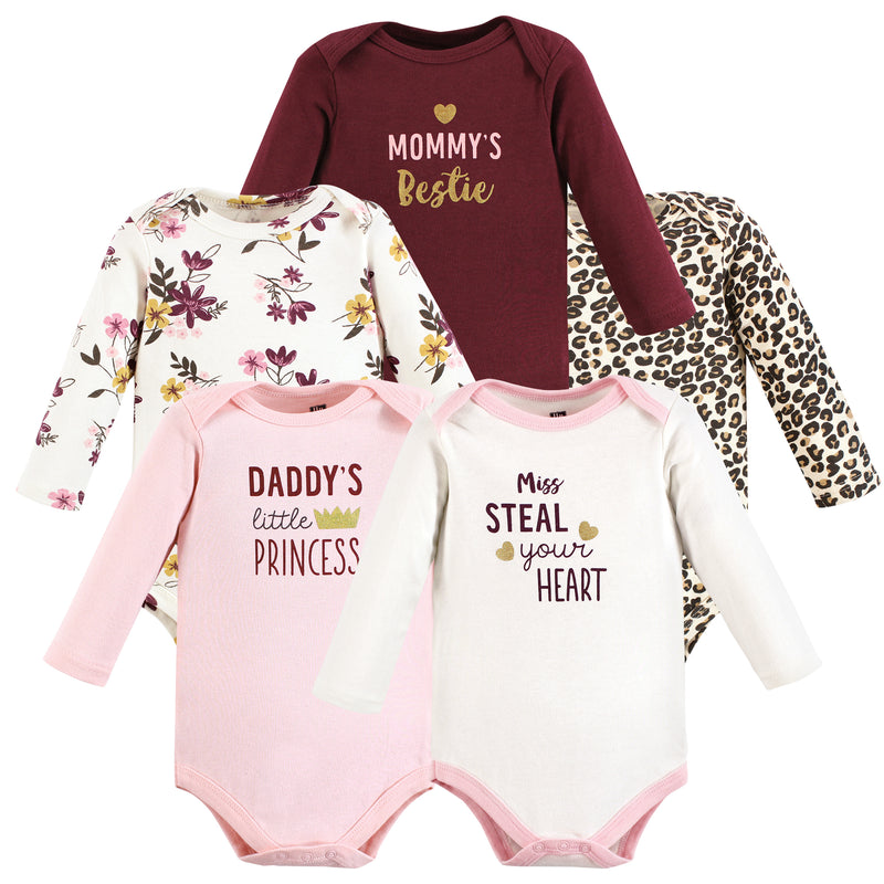 Hudson Baby Cotton Long-Sleeve Bodysuits, Steal Your Heart
