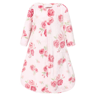 Hudson Baby Plush Sleeping Bag, Sack, Blanket, Blush Rose Long-Sleeve